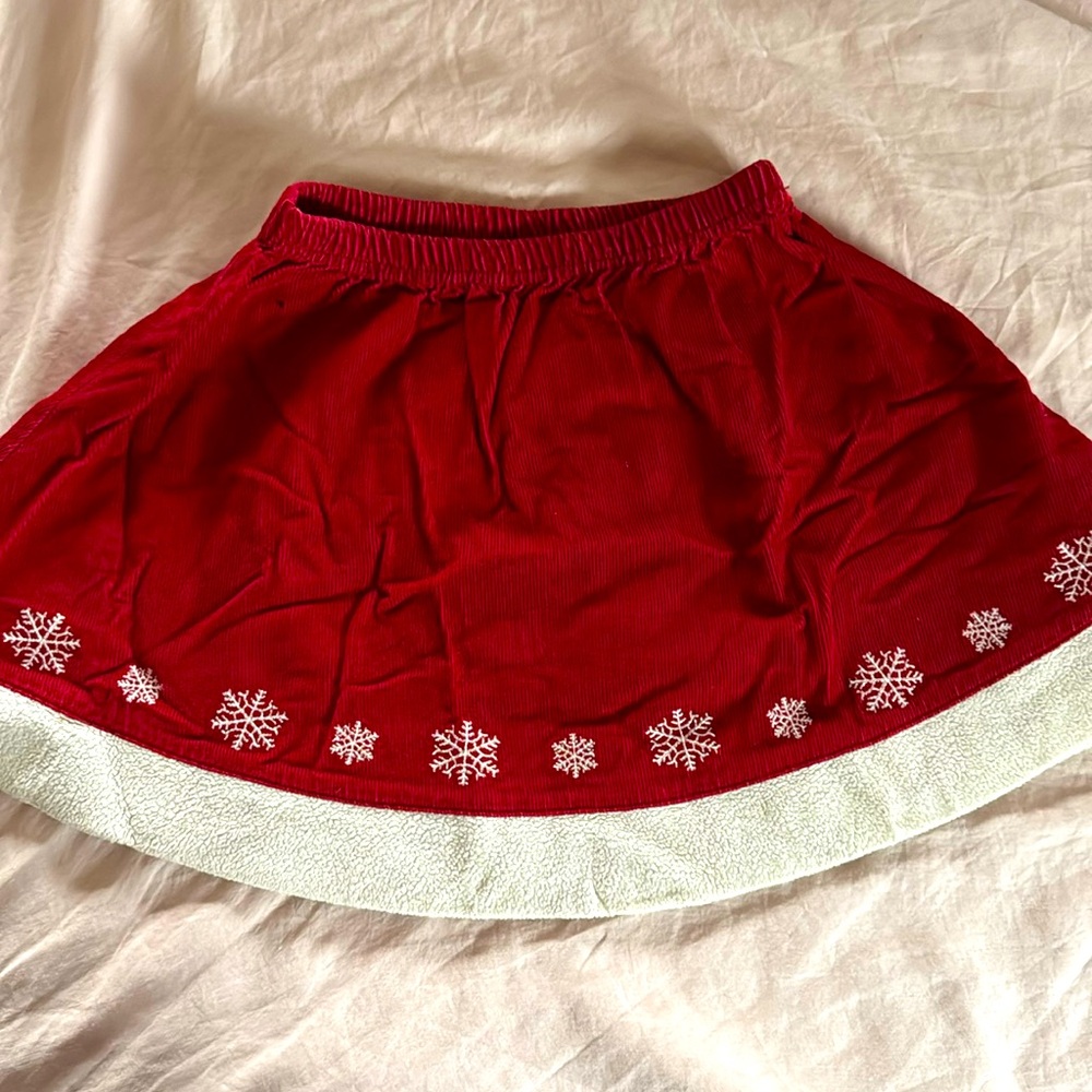Hanna Anderson corduroy snowflake skirt sz110